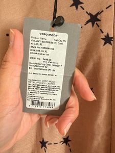 Tan Star Constellation Mini Dress