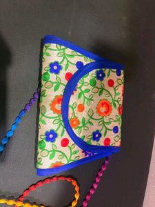 Embroidered Clutch Purse