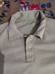 Men's Beige Polo T-Shirt