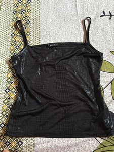 SHEIN Black Crocodile Print Mini Dress