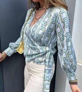 Zara Stylish Chain Print Button-Up Shirt