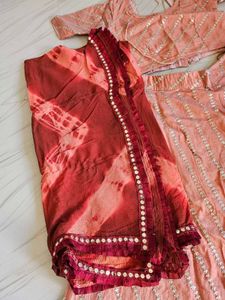 Peach Lehenga Choli Set