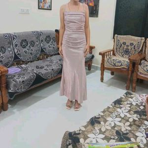Sparkling Rose Gold Maxi Dress