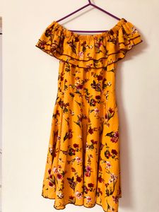 Offshoulder Yellow Dress