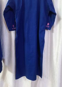 blue Embroidered Kurta Set(winter)
