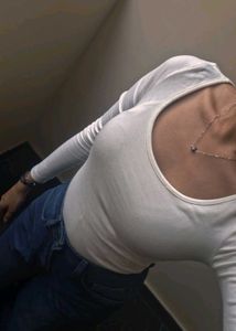H&M White Long Sleeve Scoop Neck Top