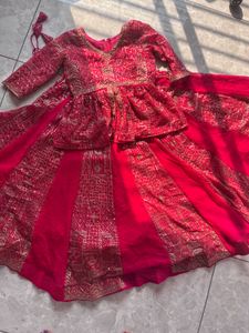 pink  &amp; Gold Embroidered Ethnic Blouse