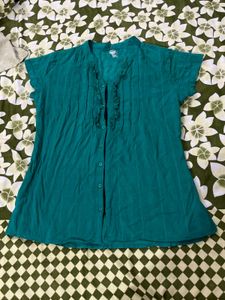 Free delivery Green Ruffle Blouse