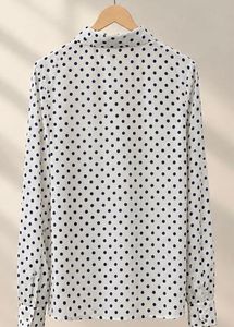 Chic Polka Dot Bow Blouse