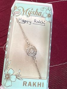 Elegant Silver Rakhi Bracelet