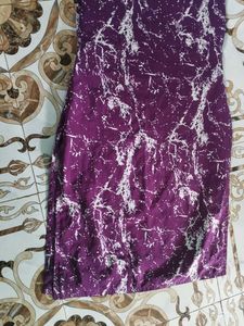 Purple Marble Print Dress