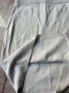 White Knit A-Line Skirt !