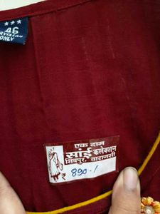 Maroon Embroidered Kurta 46