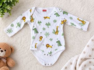 Cute Animal Print Baby Onesie