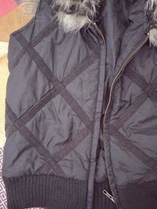Faux Fur Trim Vest