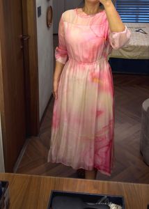 Beautiful Pink Tie-Dye Dress