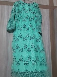 A Line Net Kurta