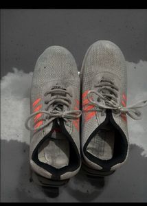 Gray & Orange Sneakers