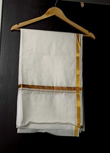 Traditional Dhoti with Golden Border