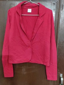 Red Casual Blazer