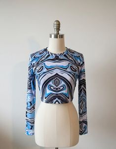 Abstract Pattern Crop Top