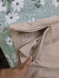 Beige straight Pants