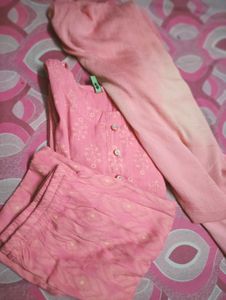 pink kurti set