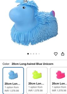 Blue Squishy Unicorn Toy