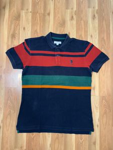 USPA Striped Polo T-Shirt