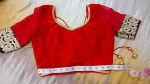 Elegant Red Embroidered Blouse