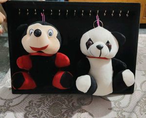 Cute stuff toys combo with holder.🐼❤️