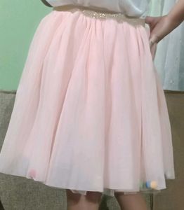 Cute Pink Tulle Skirt.waist 20.length33 cm