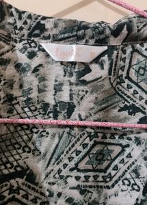 Stylish Printed Ruffle Top