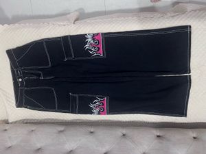 Cool Flame Detailed Cargo Pants