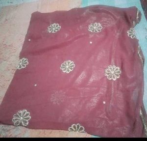 Embroidered Silk Saree