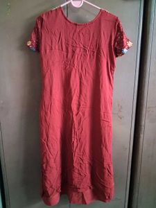 Elegant Maroon Kurta Set with Dupatta