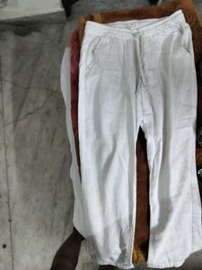 Westside. Relaxed Fit White Trousers