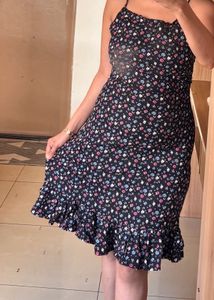 Floral Print Mini Slip Dress