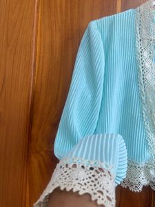Boho Lace Trim Wrap Top