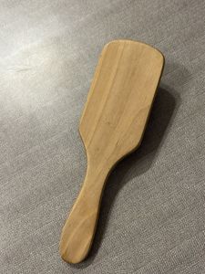 Wooden Paddle + Pink Hair Brush