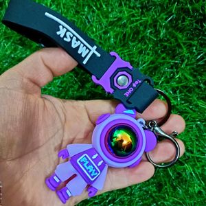 Imported 3D Purple Spaceman Keychain 🔥 💜