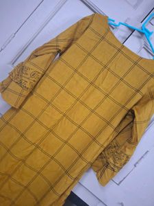 💥Mustard Yellow Printed Kurta