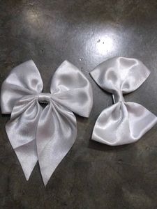 Elegant Satin Bow Hair Clips