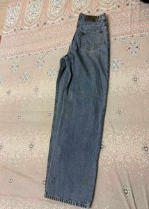 Wide Leg Blue Denim Jeans
