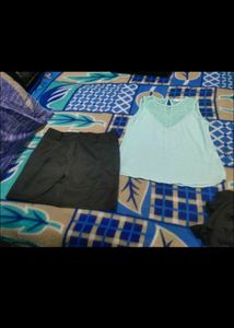 Women Formal Office Coord Set Top Skirt