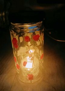Decorative Rose Lantern Jar