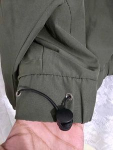 Korean Style Olive Green Hooded Jacket