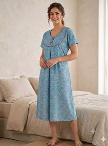 💙🌠Blue Floral Nightgown❤
