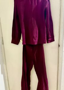 Elegant Pleated Two-Piece Set