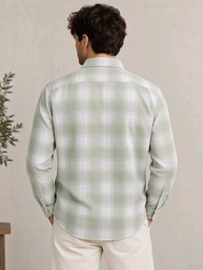 Men's Plaid Button-Up Shirt